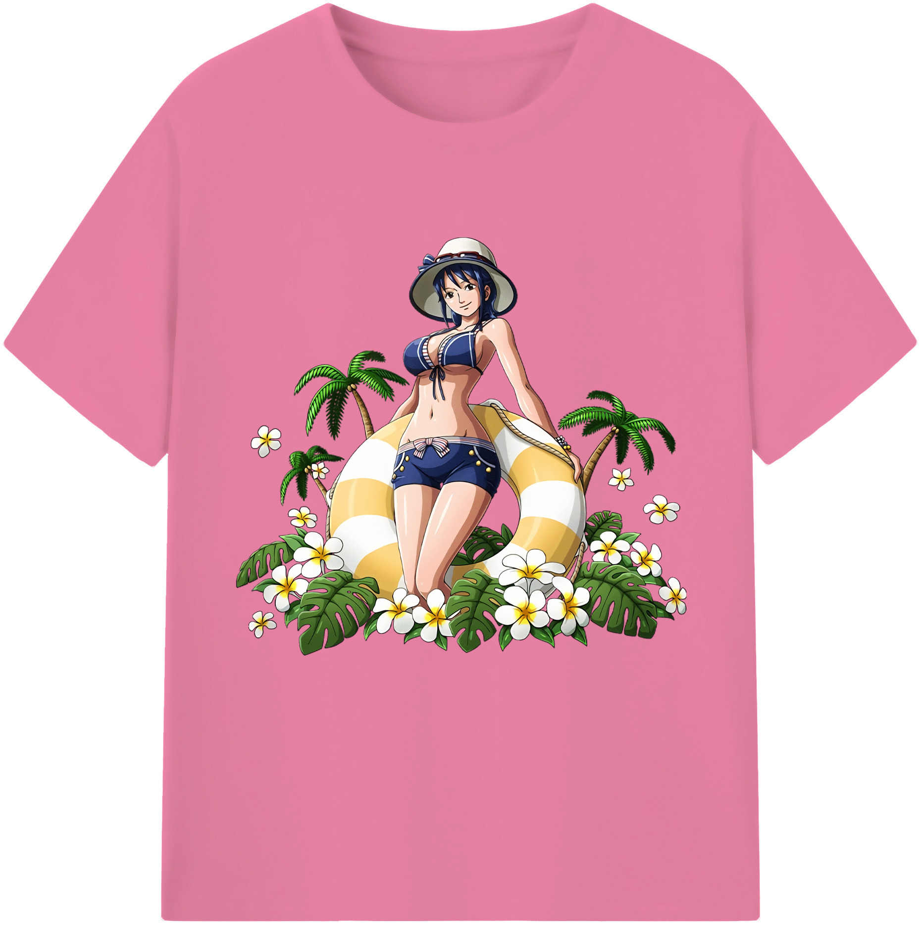 ワンピース ニコ・ロビン ONE PIECE Nico Robin 綿100％半袖Tシャツ（フロントプリント）